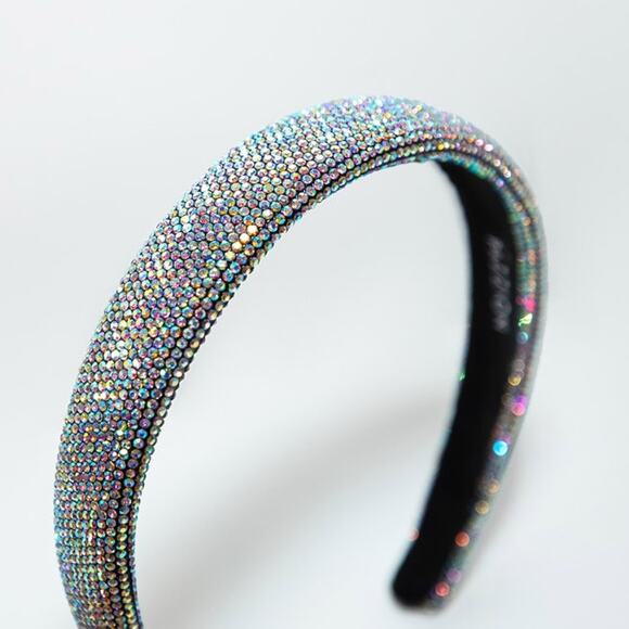 Iridescent Sparkly Rhinestone Headband Hair Accessory Bling - Picture 8 of 9